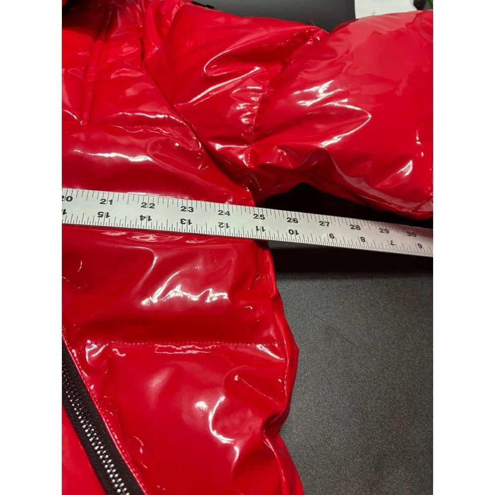 The Kooples NEW Women's Glossy‎ Puffer Coat Red Size FR 2/US Medium MSRP $725